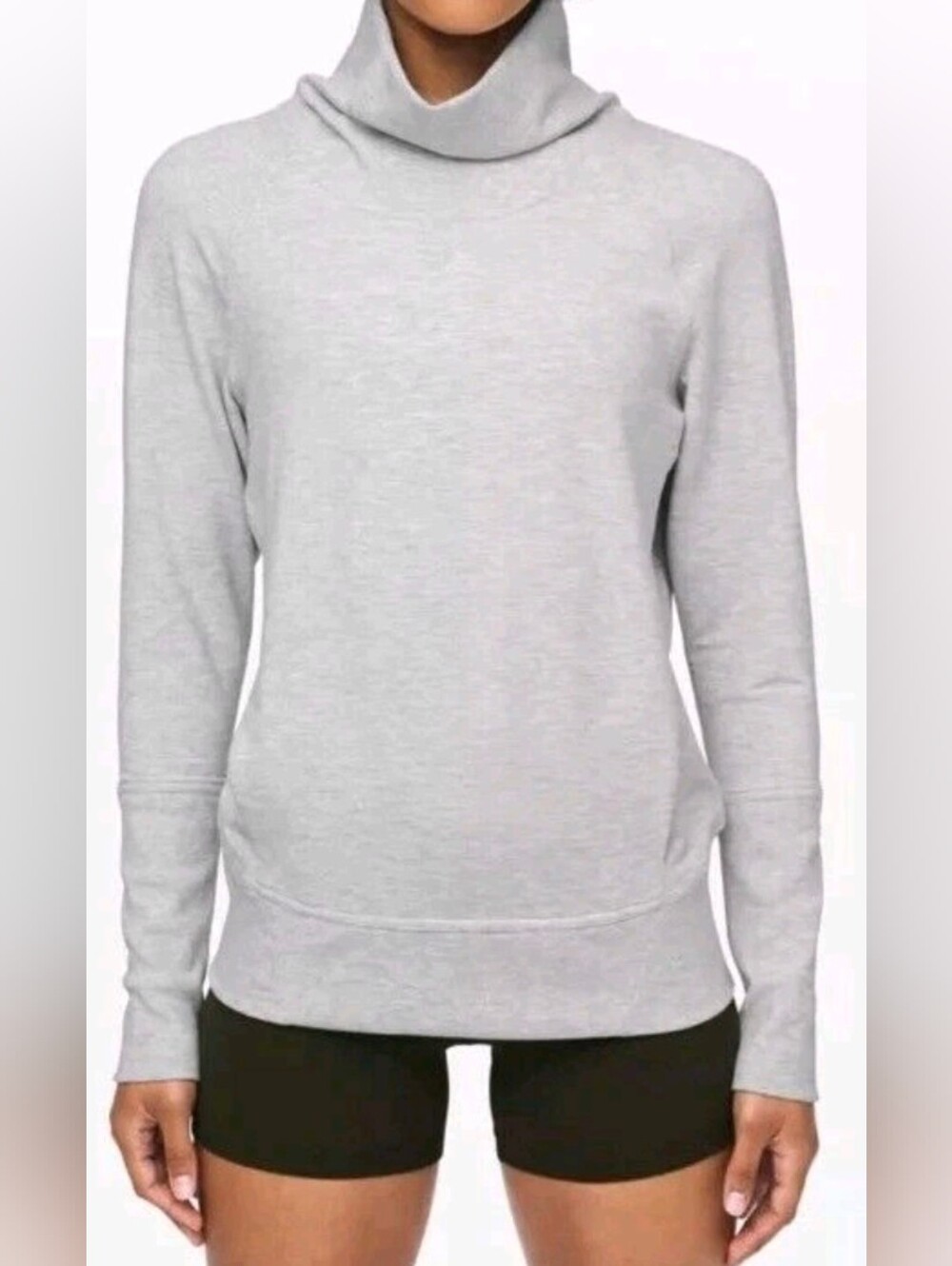 lululemon athletica High Lines Pullover Heathered Core Ultra Light Grey sz 4